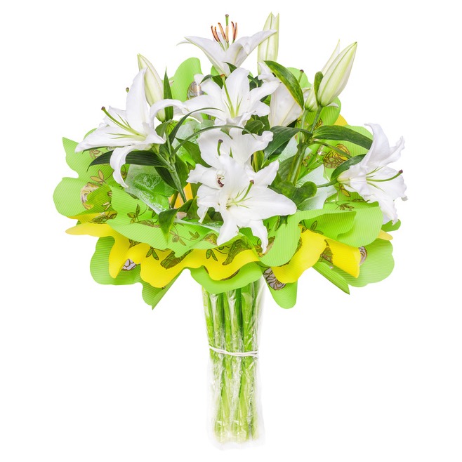 Bouquet di gigli bianchi